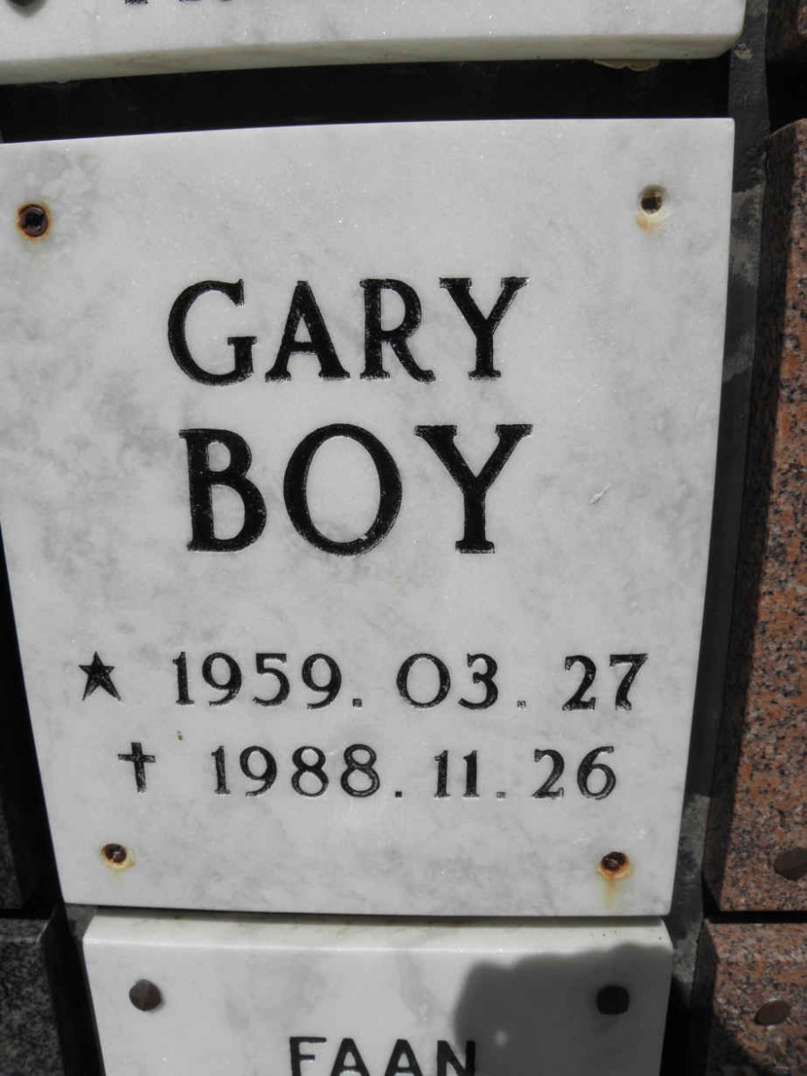 BOY Gary 1959-1988