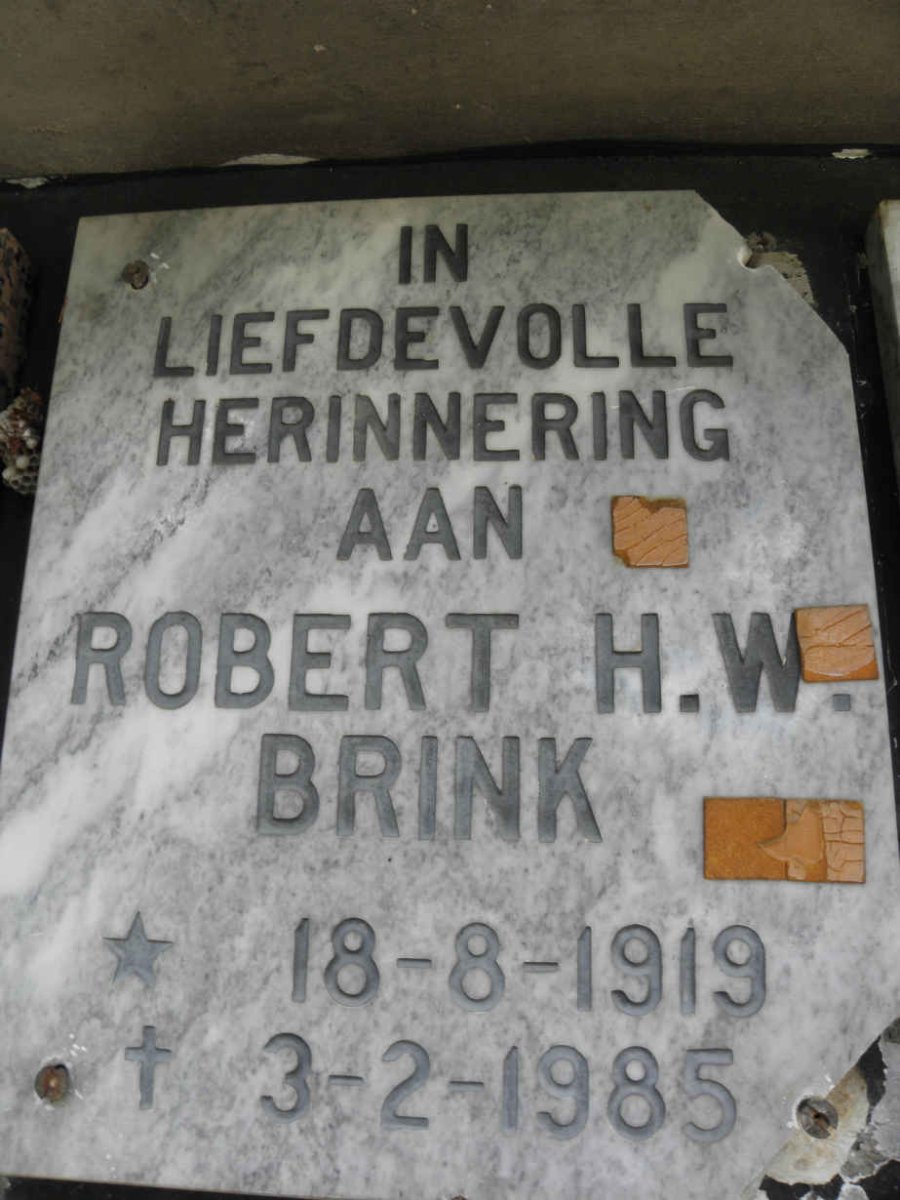 BRINK Robert H.W. 1919-1985