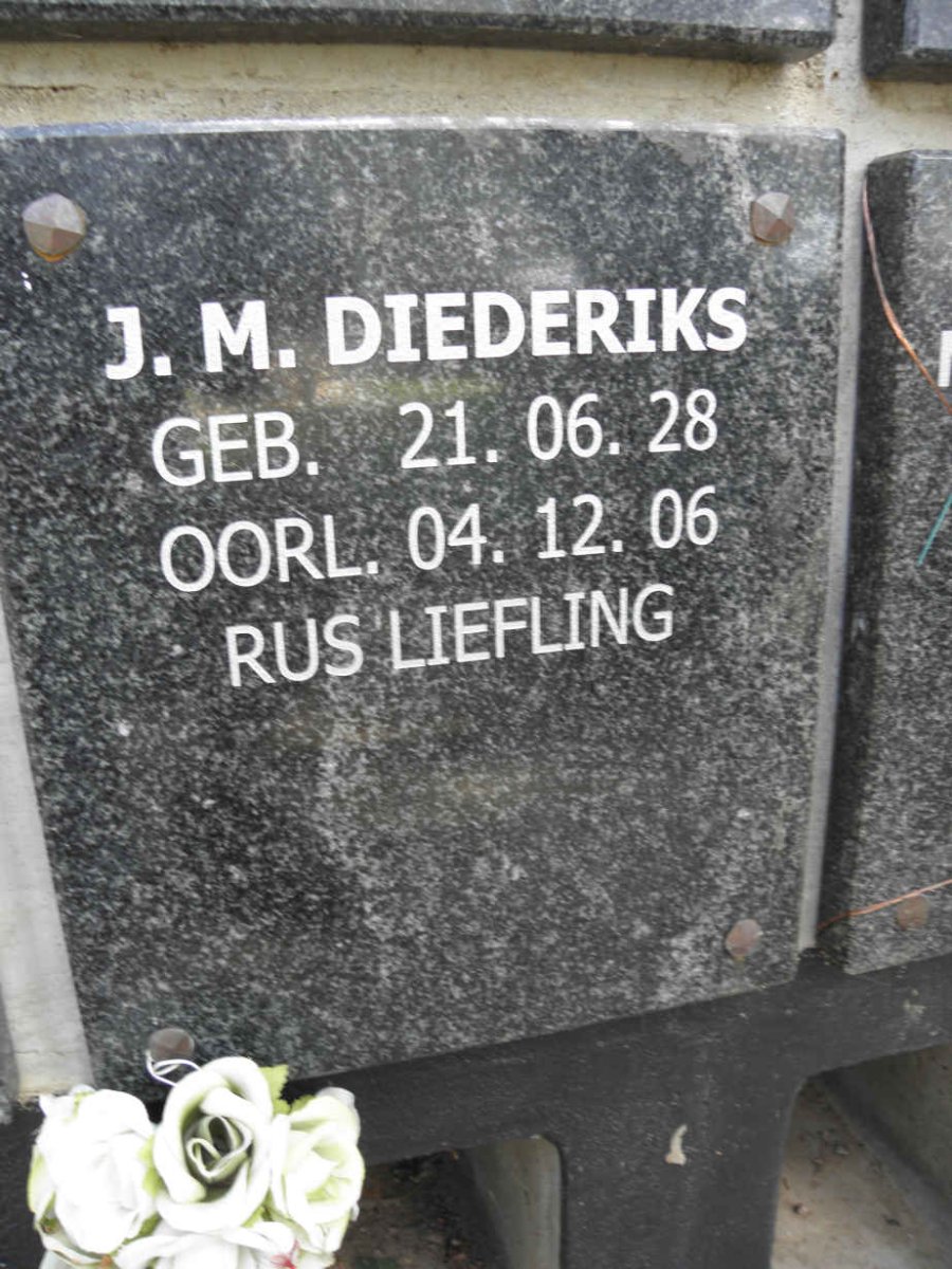 DIEDERICKS J.M. 1928-2006