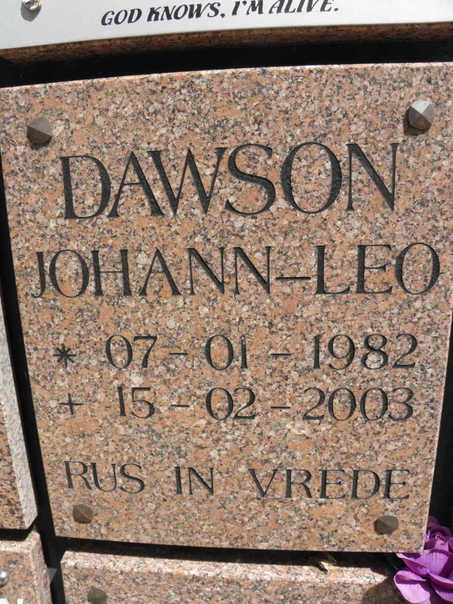 DAWSON Johann-Leo 1982-2003