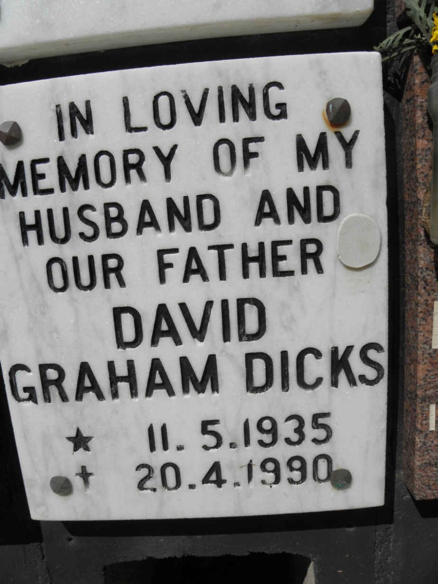 DICKS David Graham 1935-1990