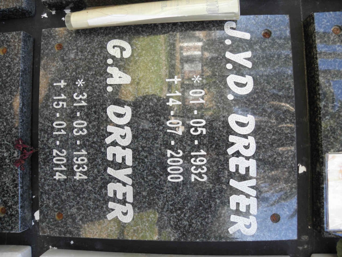 DREYER J.Y.D 1932-2000 :: DREYER G.A. 1934-2014
