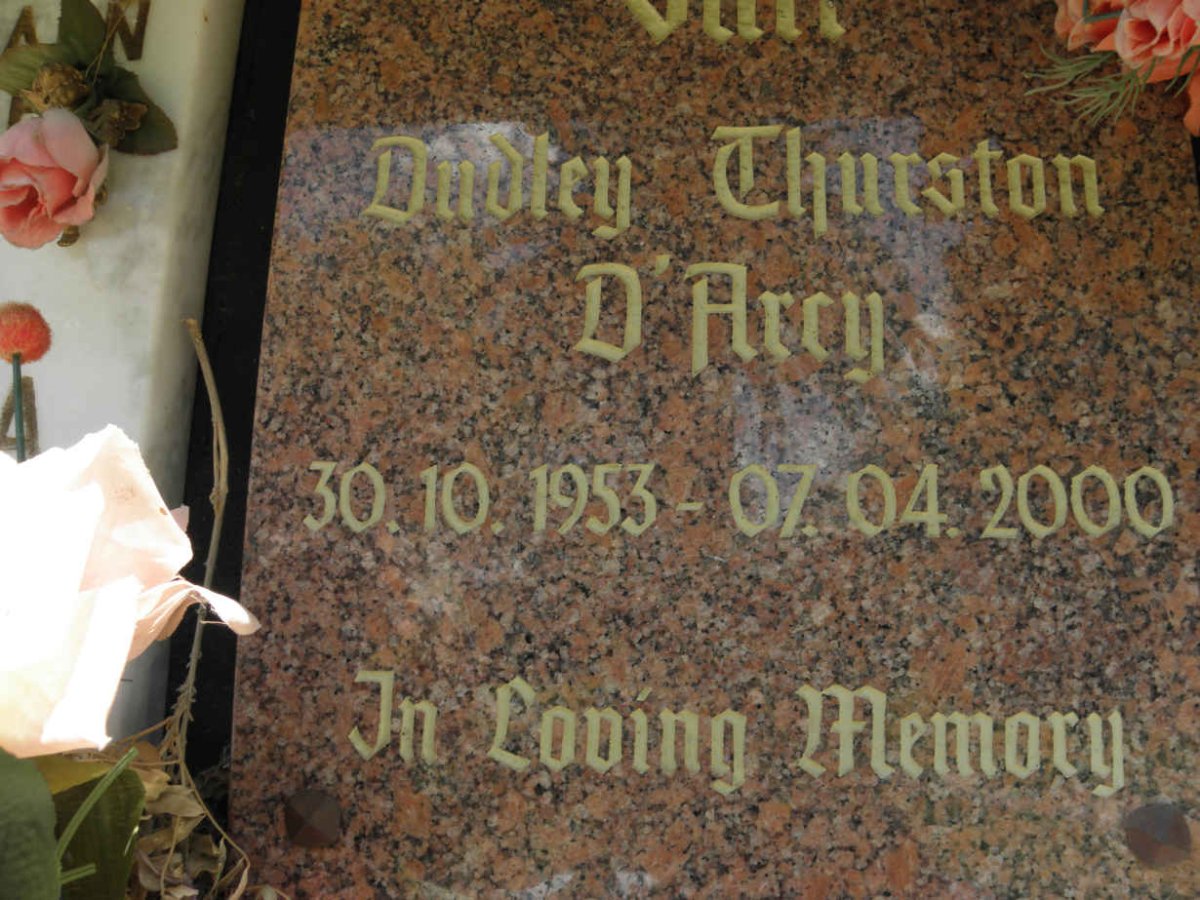 D'ARCY Dudley Thurston 1953-2000