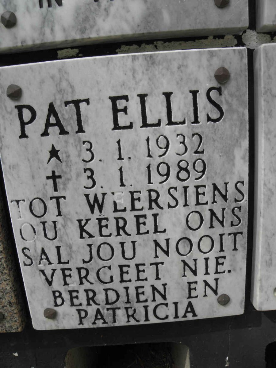 ELLIS Pat 1932-1989