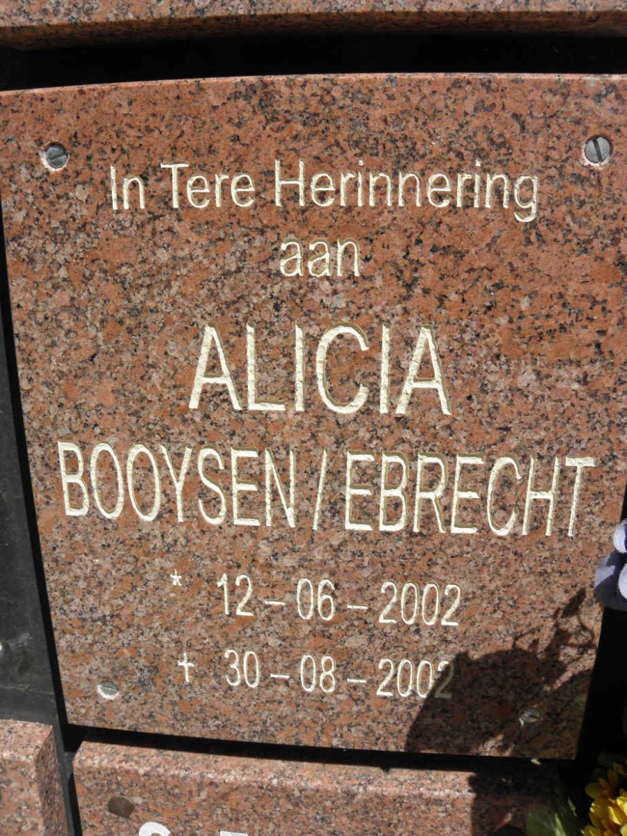 EBRECHT Alicia, Booysen 2002-2002