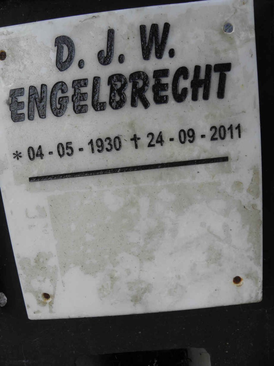 ENGELBRECHT D.J.W. 1930-2011