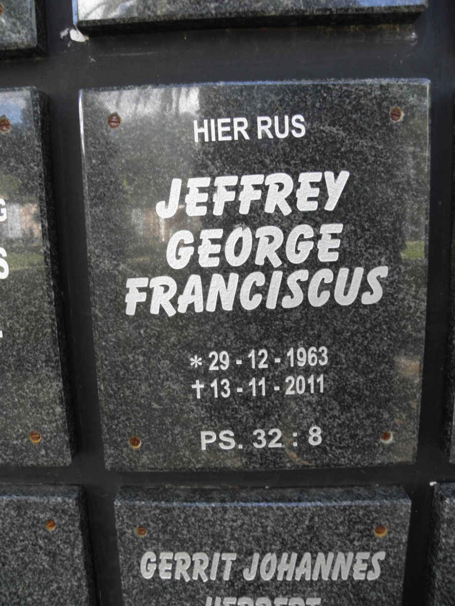 FRANCISCUS Jeffrey George 1963-2011