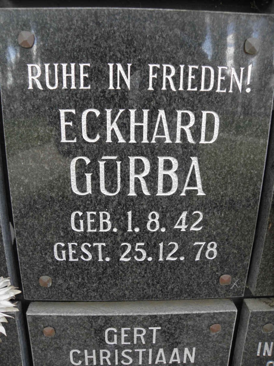 GÚRBA Eckhard 1942-1978