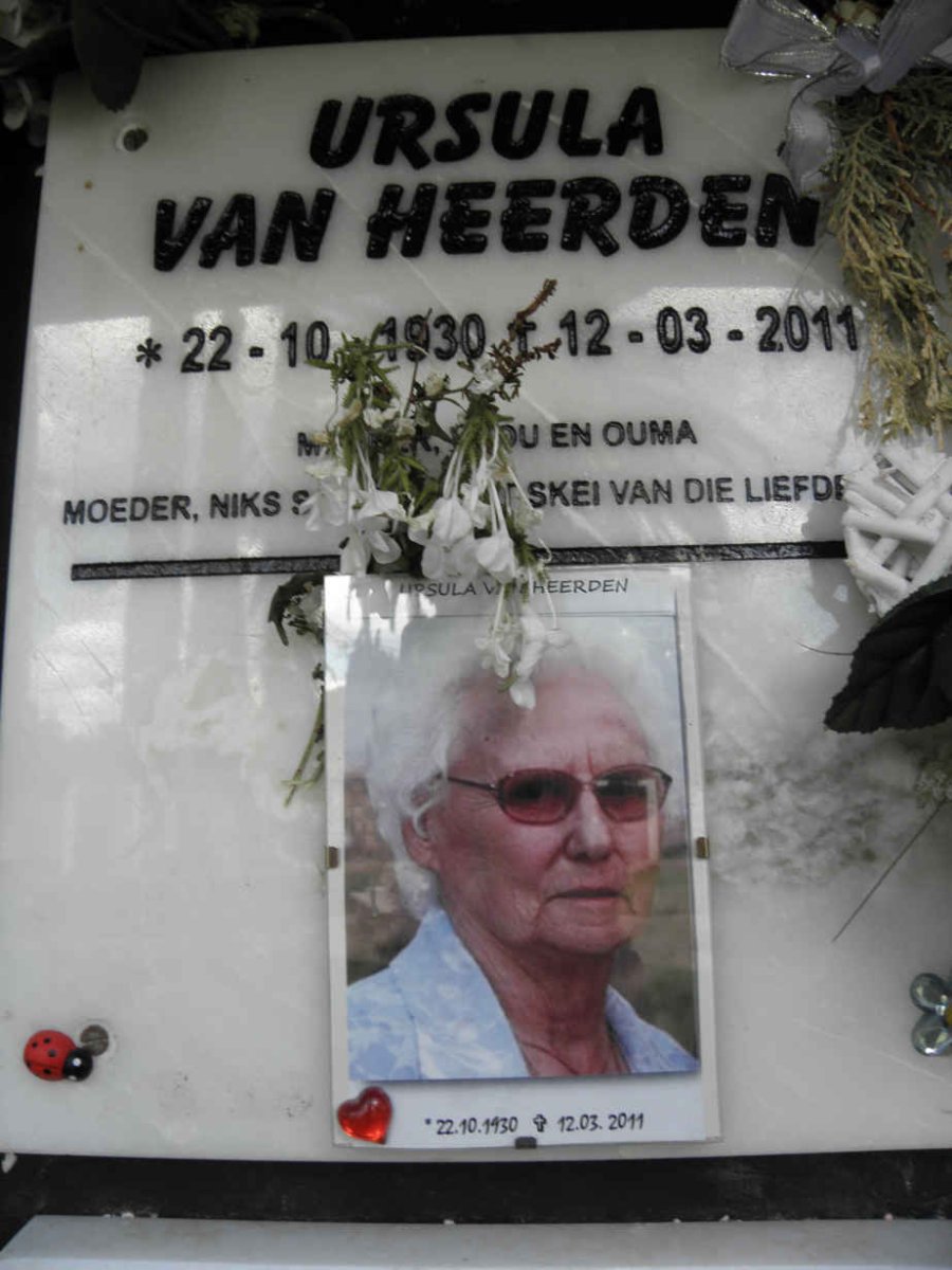 HEERDEN Ursula, van 1930-2011