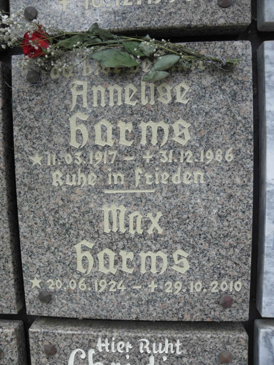 HARMS Max 1924-2010 &amp; Annelise 1917-1986
