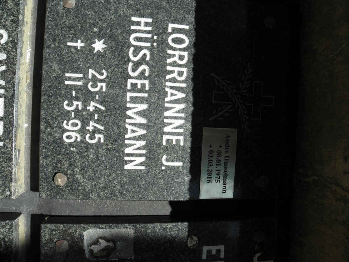 HUSSELMANN Andre 1975-2016 :: HUSSELMANN Lorrianne J. 1945-1996