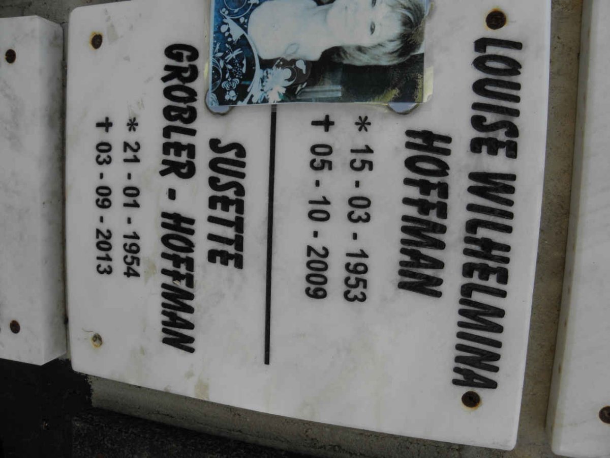 HOFFMAN Louise Wilhelmina 1953-2009 :: GROBLER-HOFFMAN Susette 1954-2013