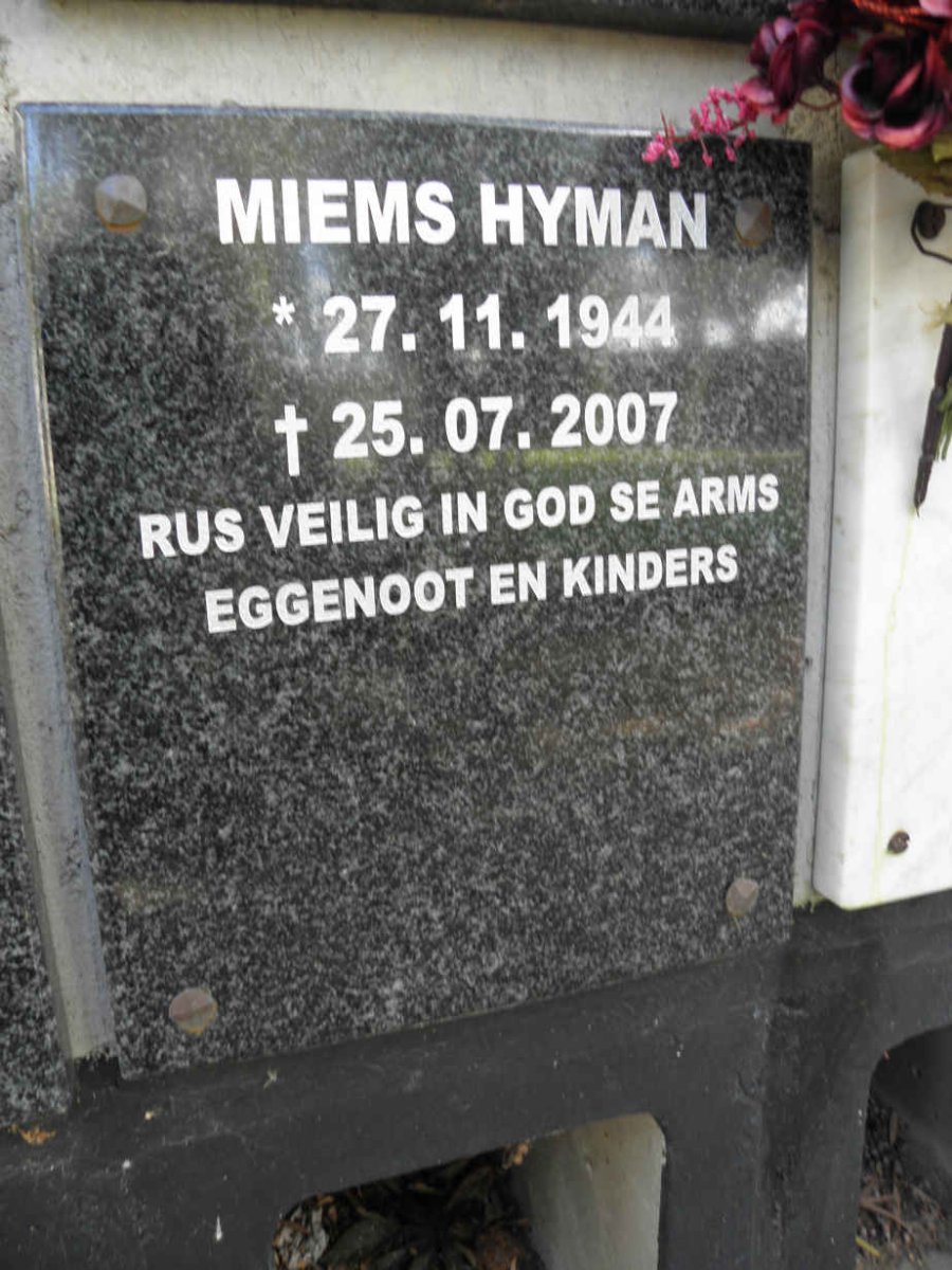 HYMAN Miems 1944-2007