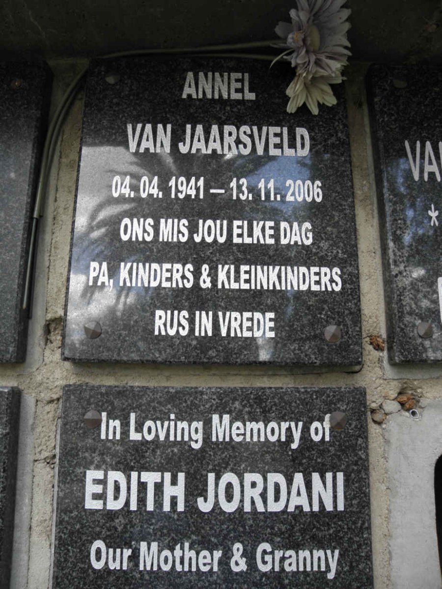 JAARSVELD Annel, van 1941-2006