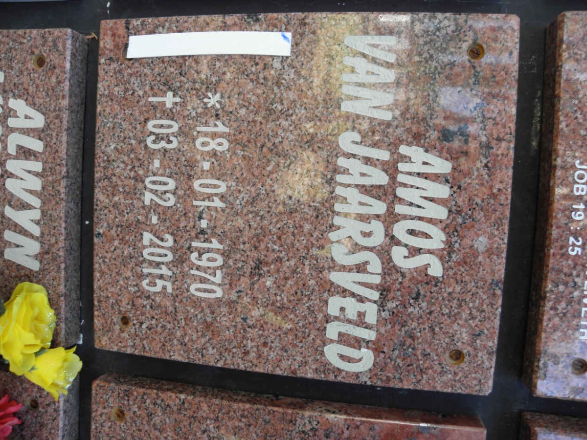 JAARSVELD Amos, van 1970-2015