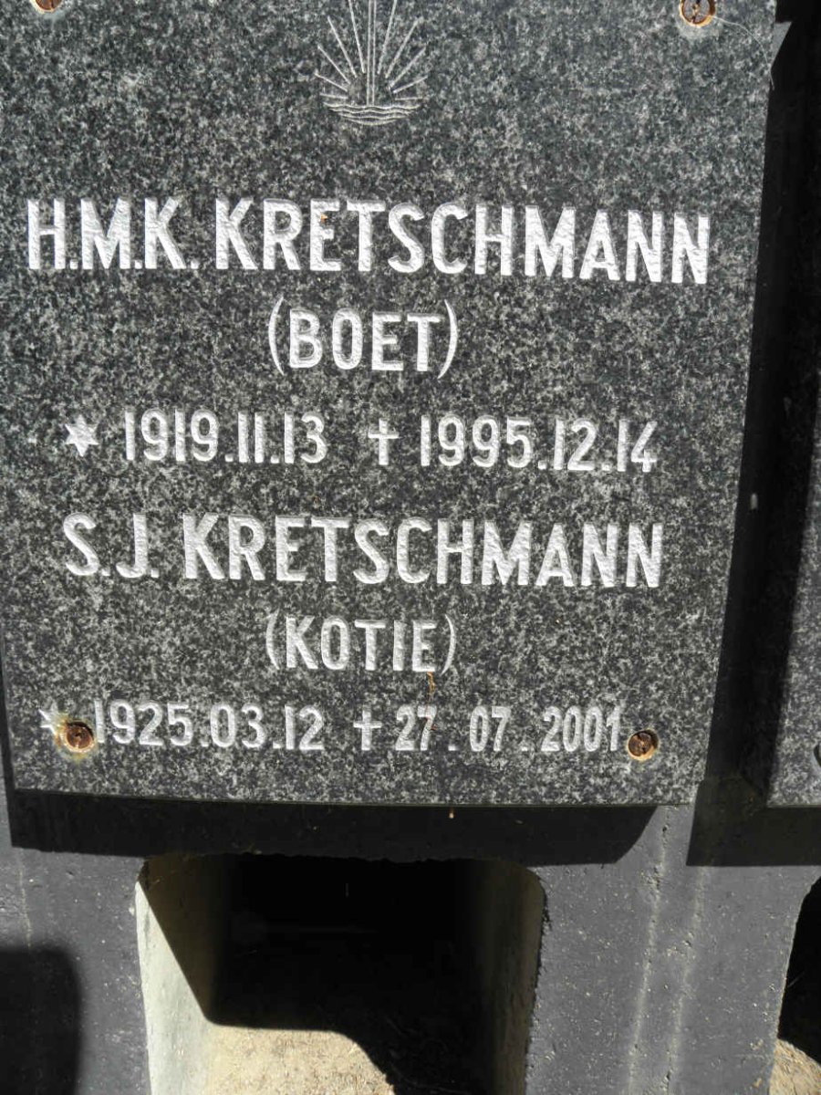 KRETSCHMANN H.M.K. 1919-1995 &amp; S.J. 1925-2001
