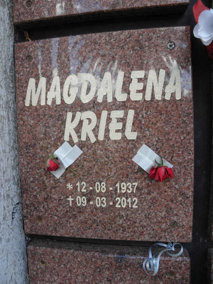KRIEL Magdalena 1937-2012