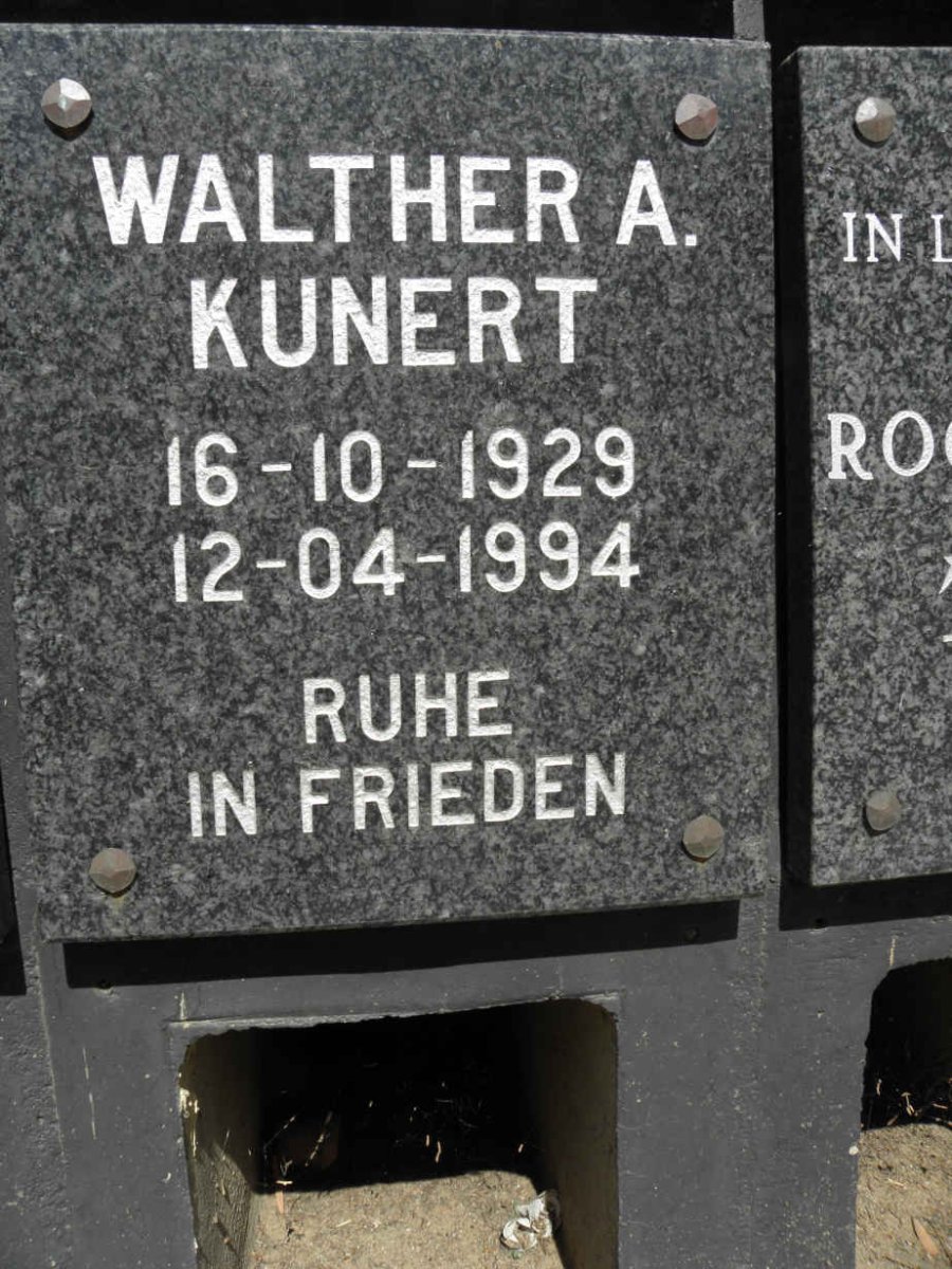 KUNERT Walther A. 1929-1994
