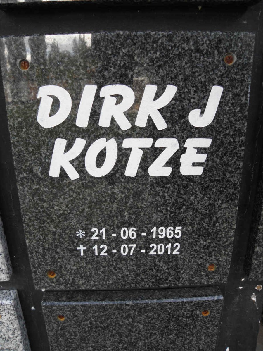 KOTZE Dirk J. 1965-2012