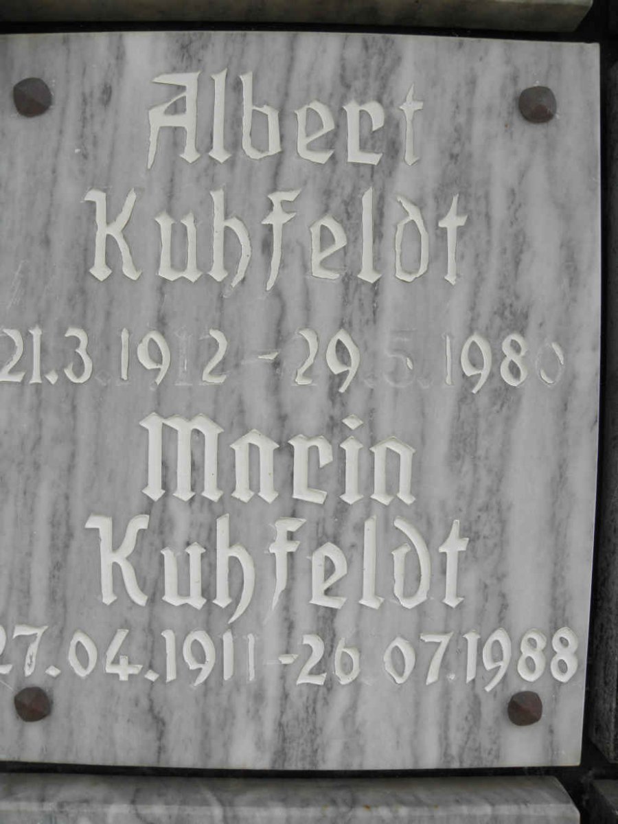 KUHFELDT Albert 1912-1980 &amp; Marin 1911-1988