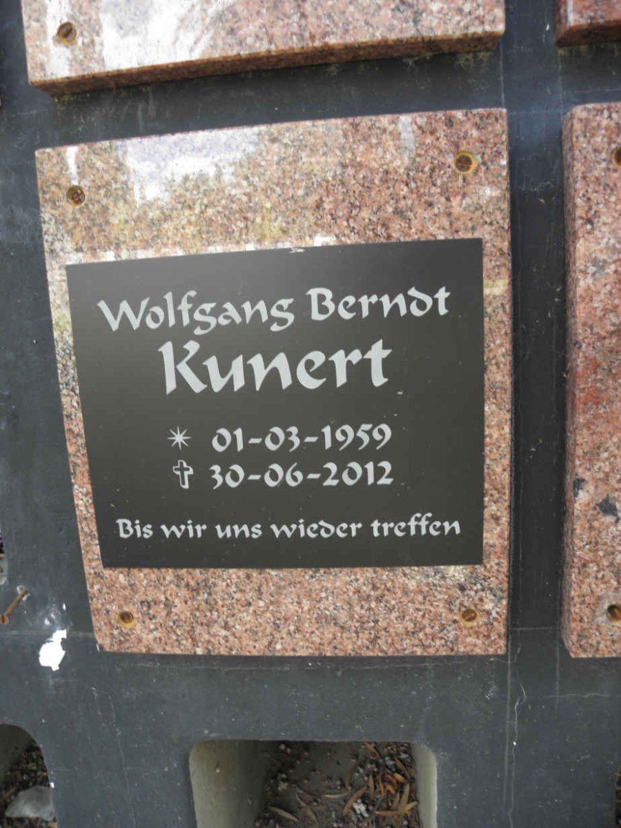 KUNERT Wolfgang Berndt 1959-2012