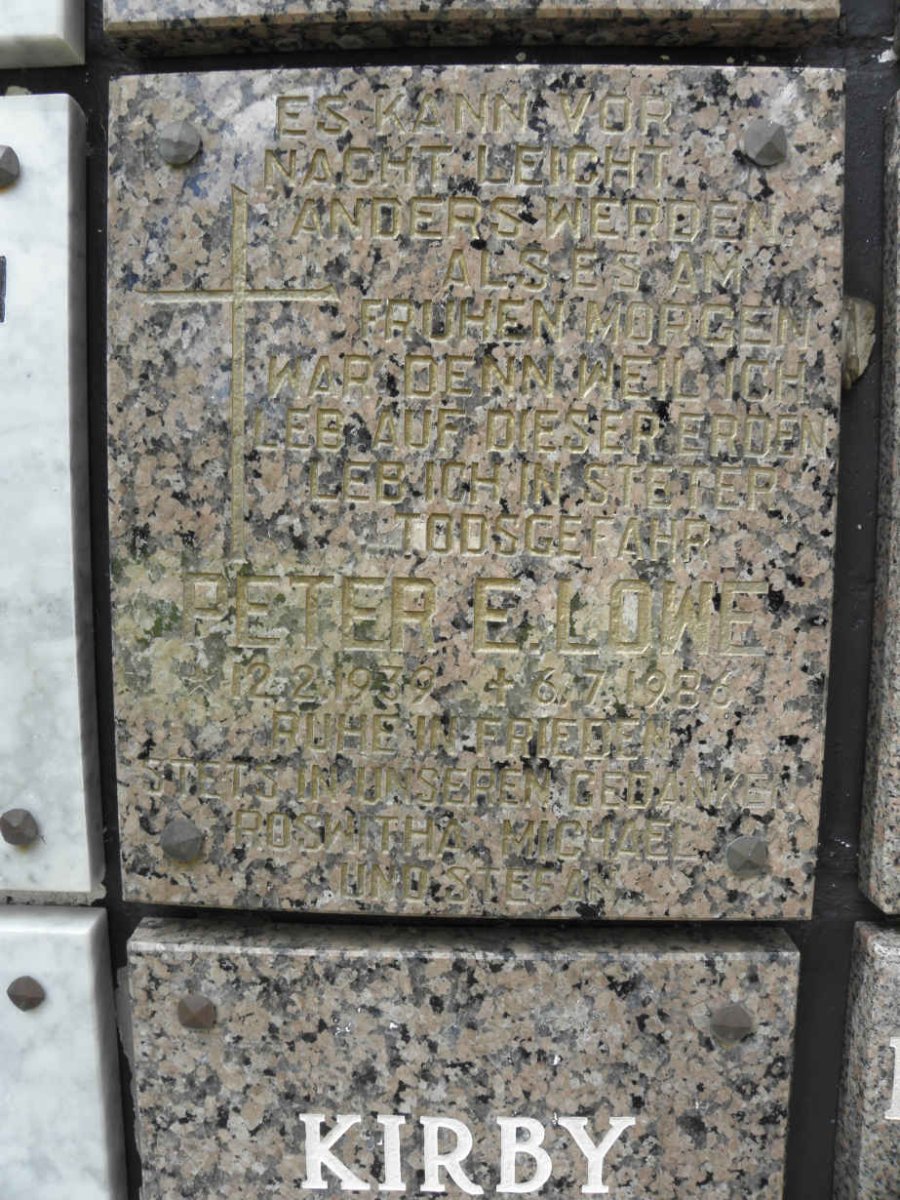 LOWE Peter E. 1939-1986