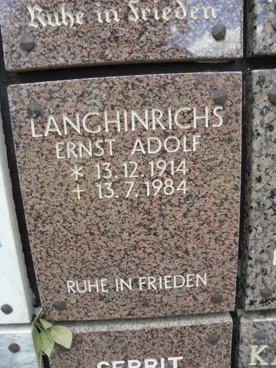 LANGHINRICHS Ernst Adolf 1914-1984