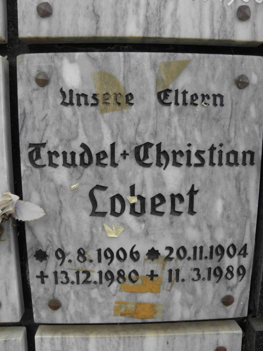 LOBERT Christian 1904-1989 &amp; Trudel 1906-1980