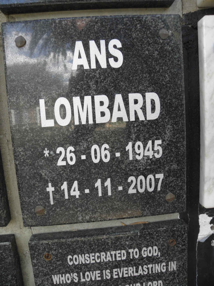 LOMBARD Ans 1945-2007