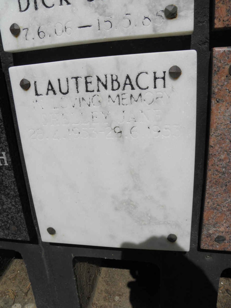 LAUTENBACH Shelley Jane 1953-1953