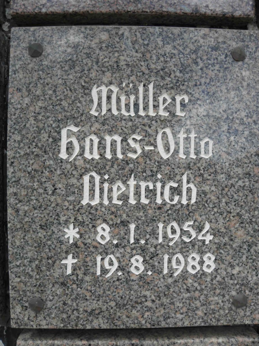MÜLLER Hans-Otto Dietrich 1954-1988