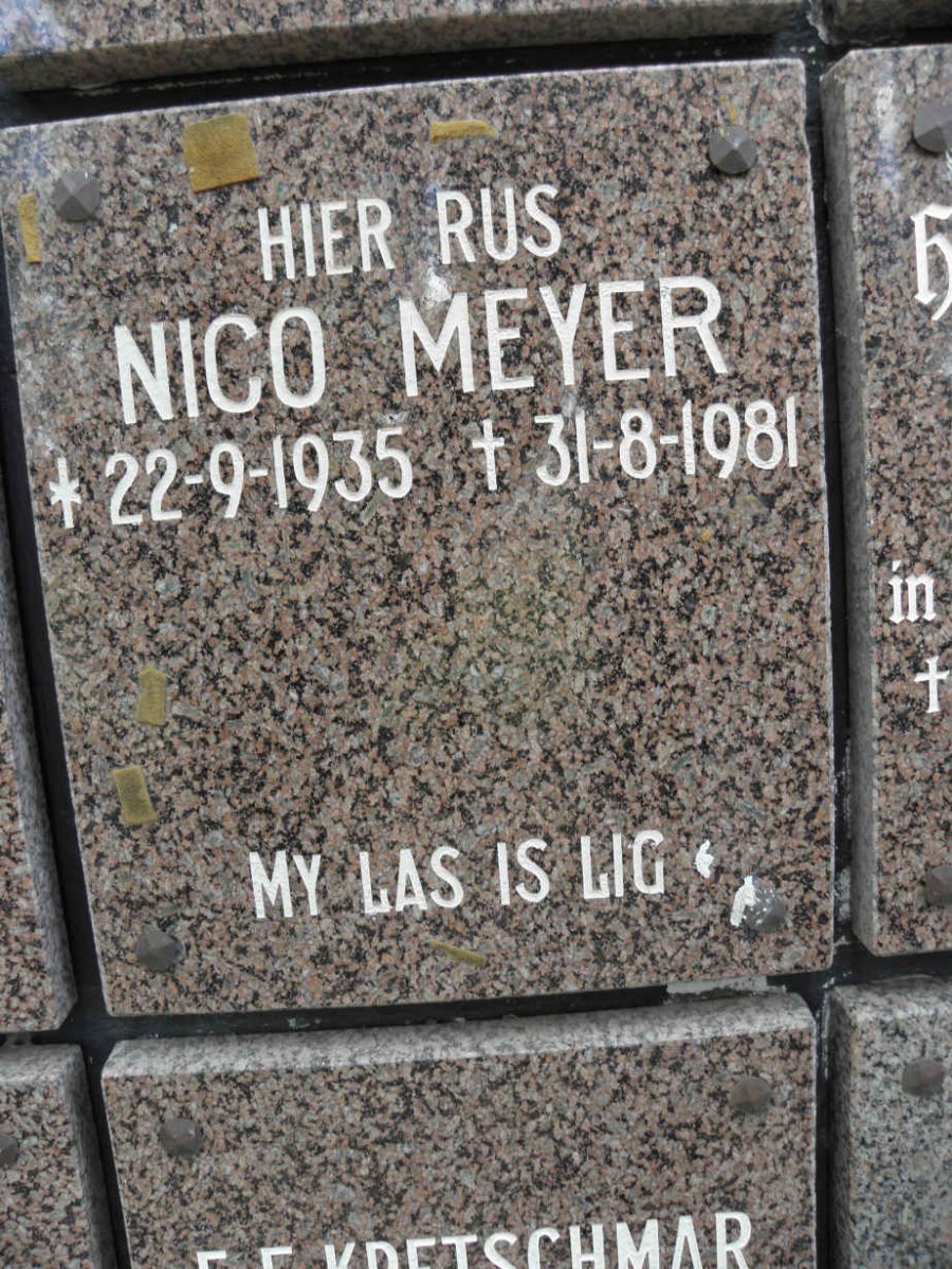 MEYER Nico 1935-1981
