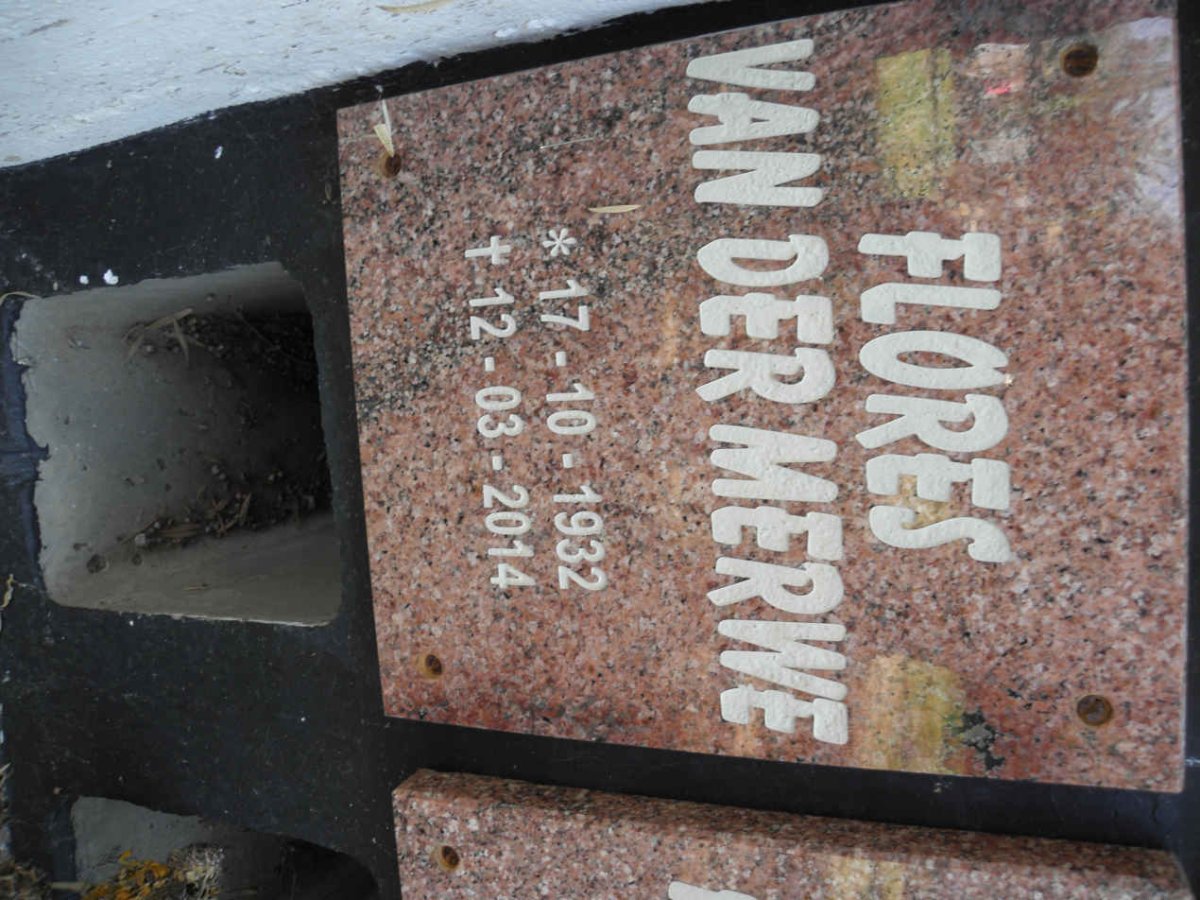 MERWE Flores, van der 1932-2014