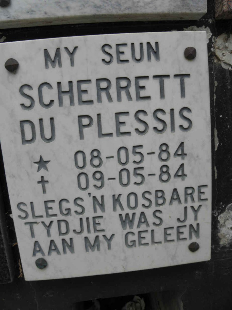 PLESSIS Scherrett, du 1984-1984
