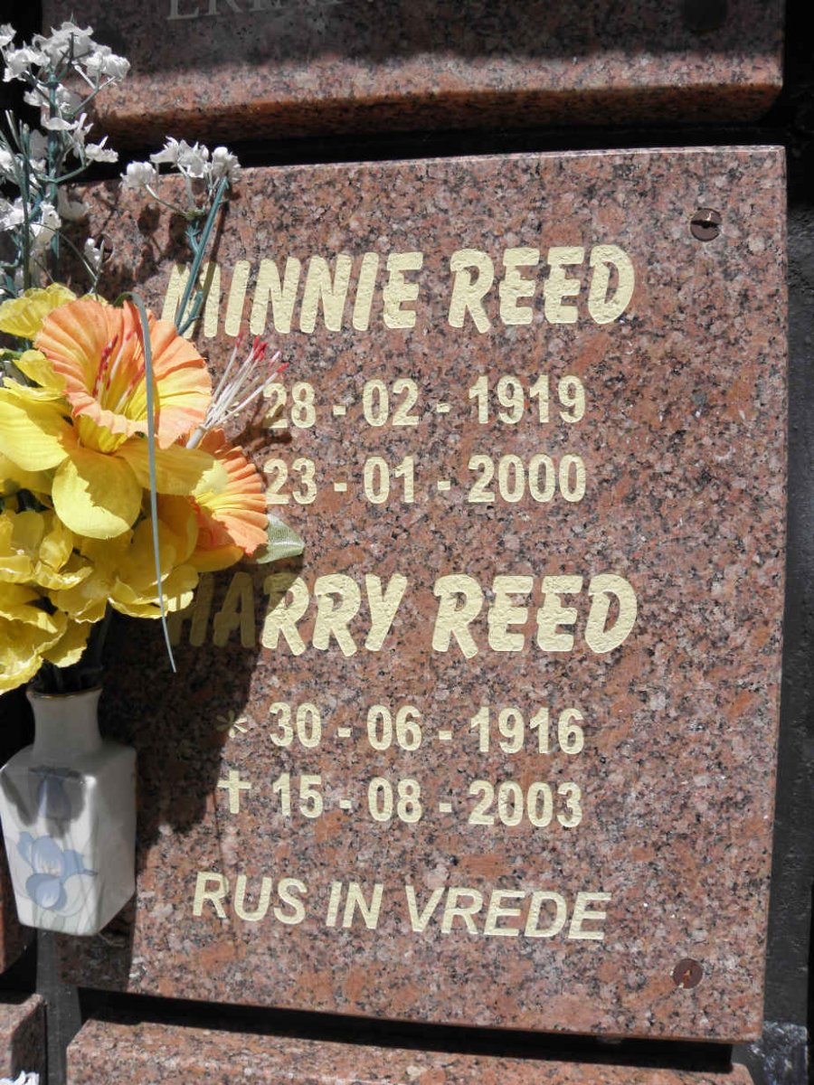 REED Harry 1916-2003 &amp; Minnie 1919-2000