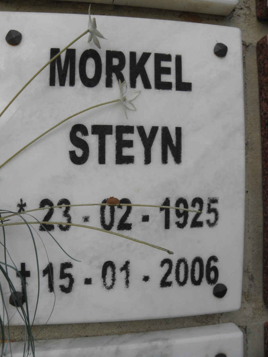 STEYN Morkel 1925-2006