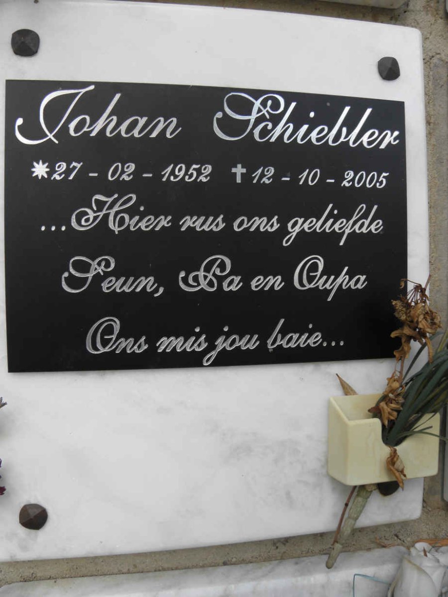 SCHIEBLER Johan 1952-2005