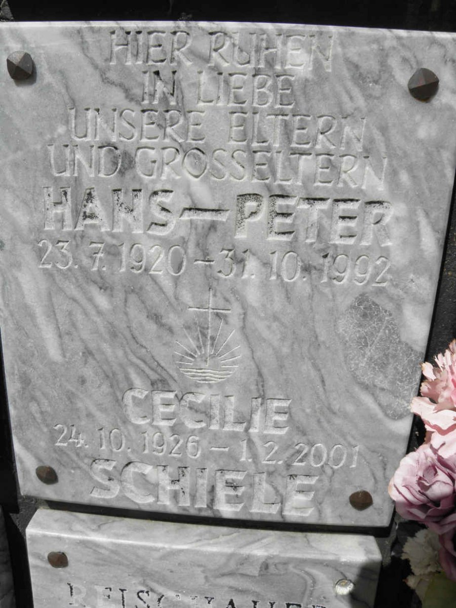 SCHIELE Hans-Peter 1920-1992 &amp; Cecilie 1926-2001