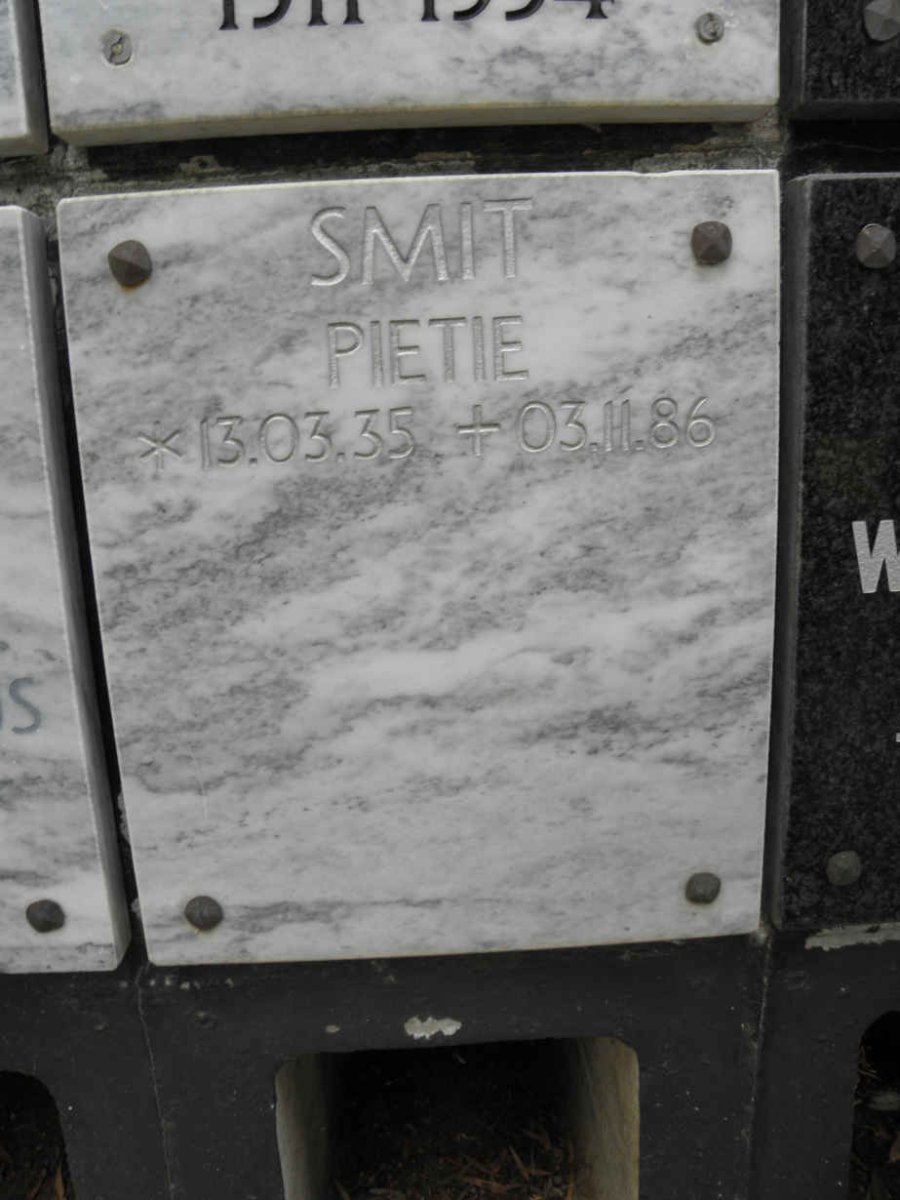 SMIT Pietie 1935-1986