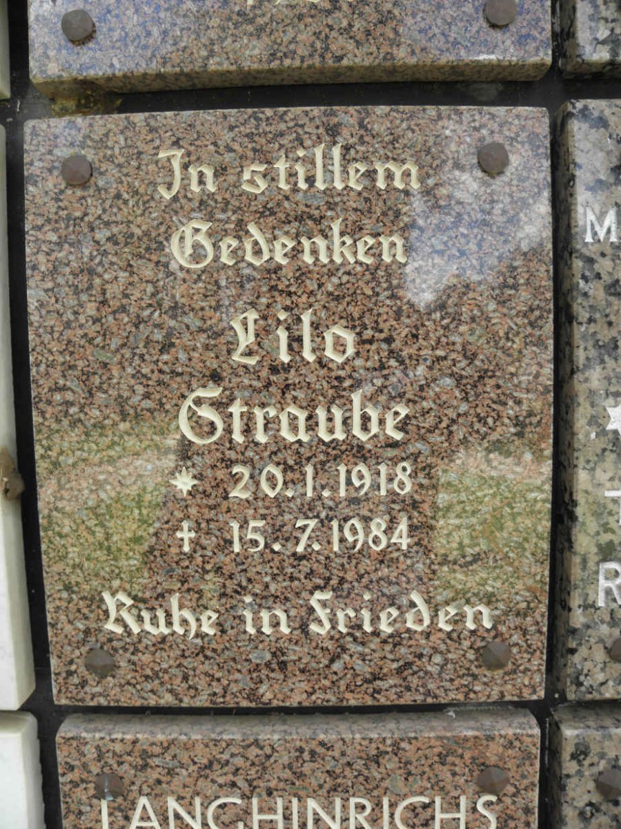 STRAUBE Lilo 1918-1984