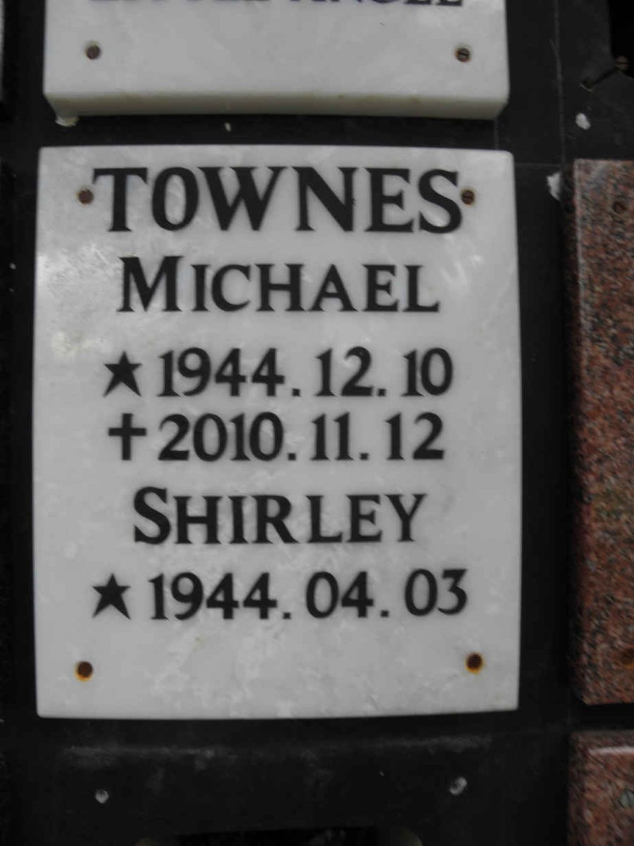 TOWNES Michael 1942-2010 &amp; Shirley 1944-