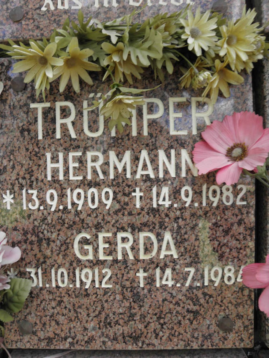 TRÜMPER Hermann 1909-1982 &amp; Gerda 1912-1984