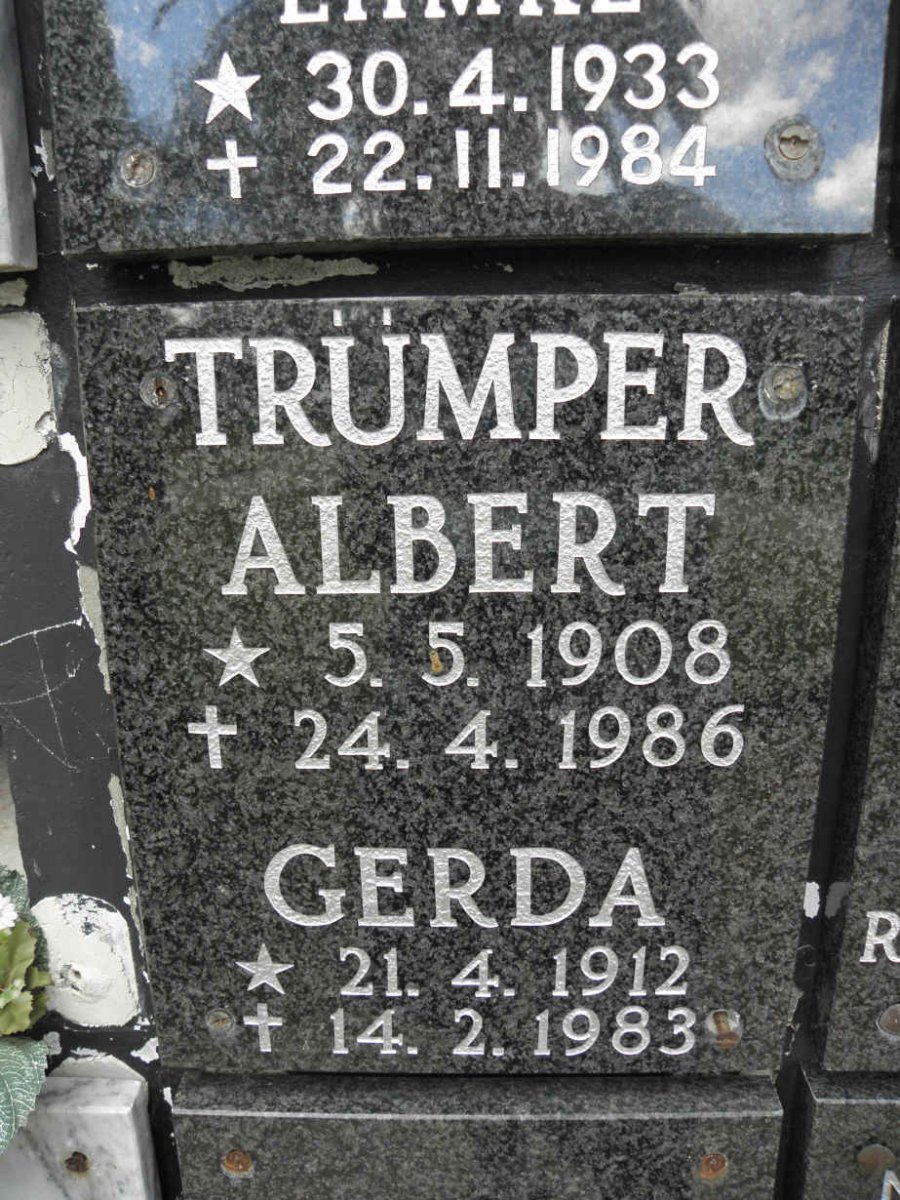TRÜMPER Albert 1908-1986 &amp; Gerda 1912-1983