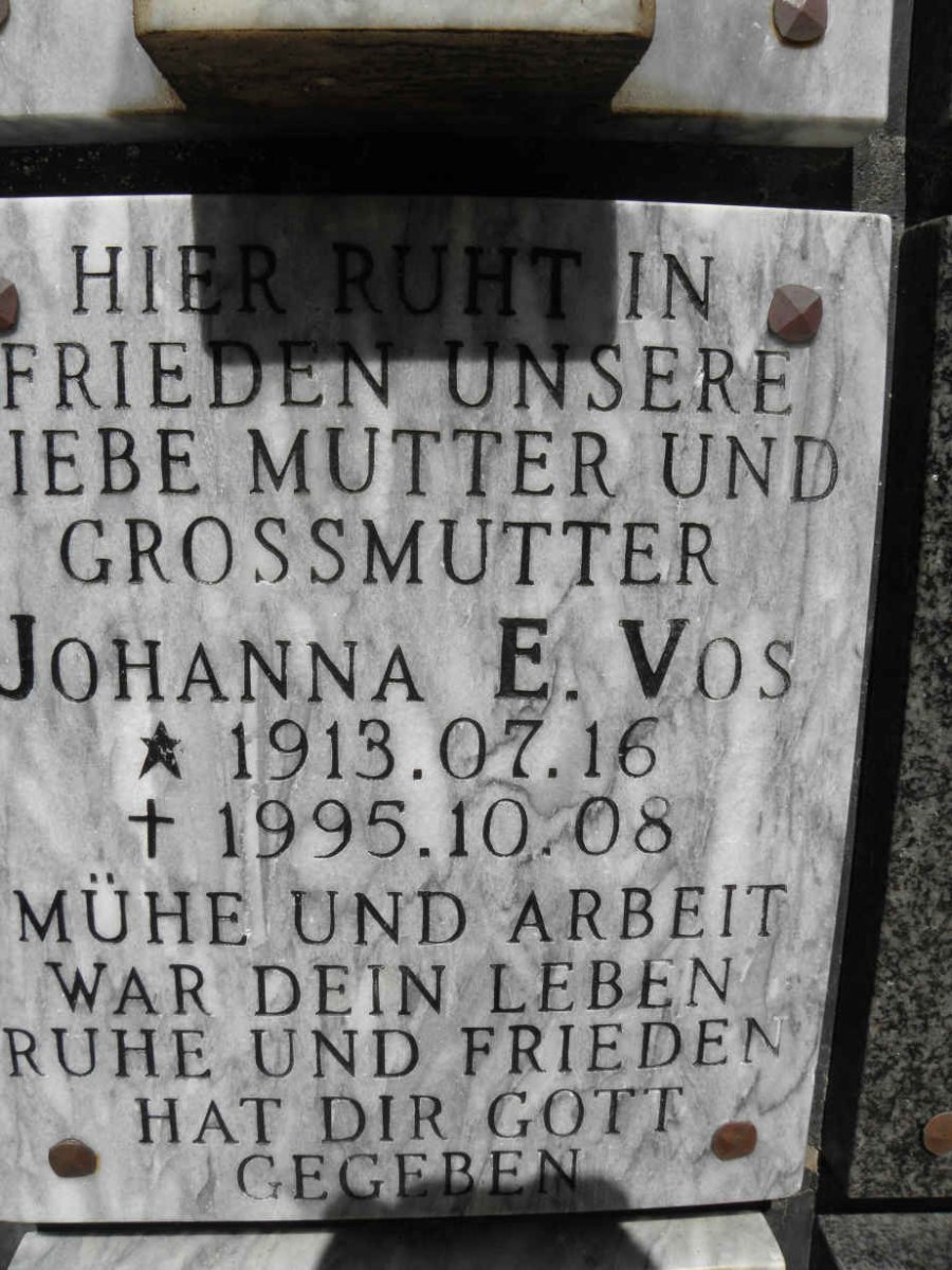 VOS Johanna E. 1913-1995