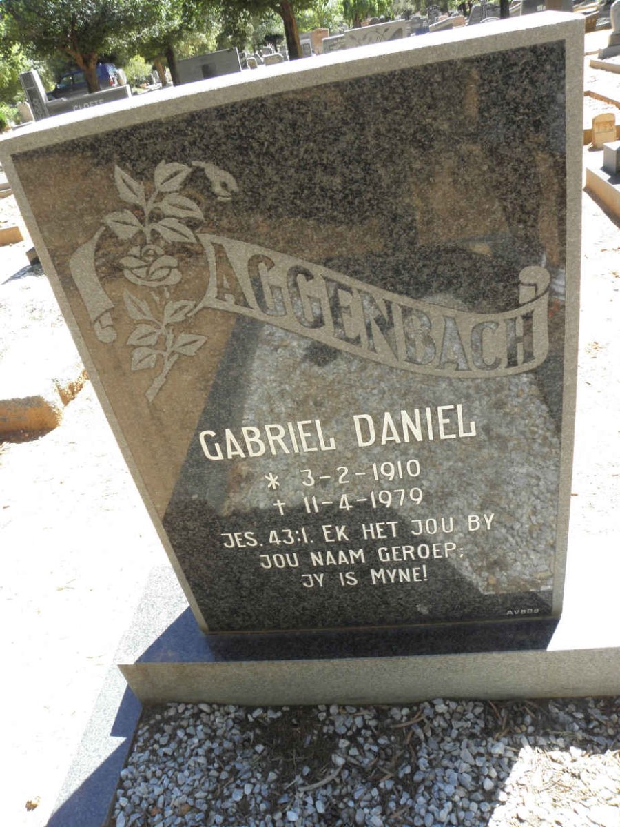 AGGENBACH Gabriel Daniel 1910-1979