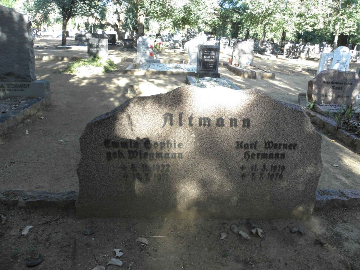 ALTMANN Karl Werner Hermann 1919-1976 &amp; Emmie Sophie WIEGMANN 1922-19?1