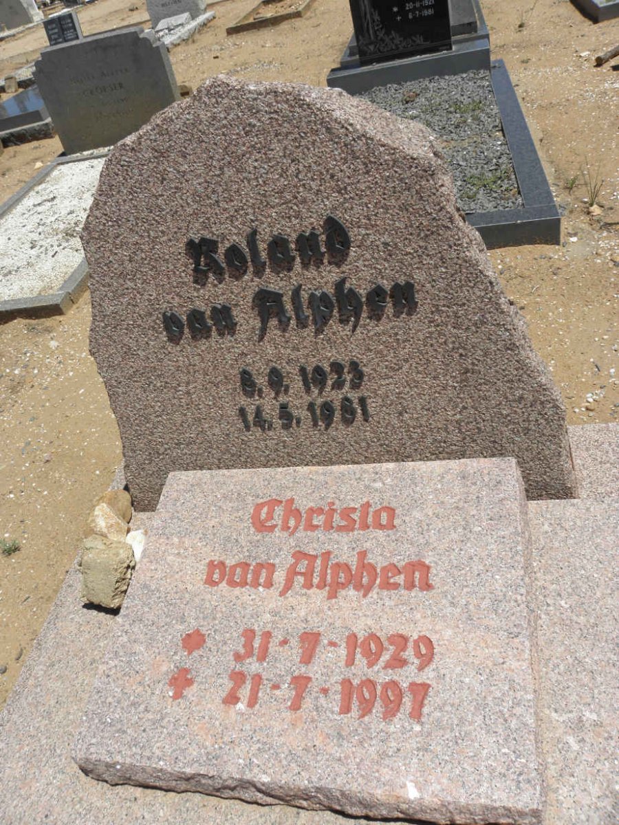 ALPHEN Roland, van 1923-1981 &amp; Christa 1929-1997