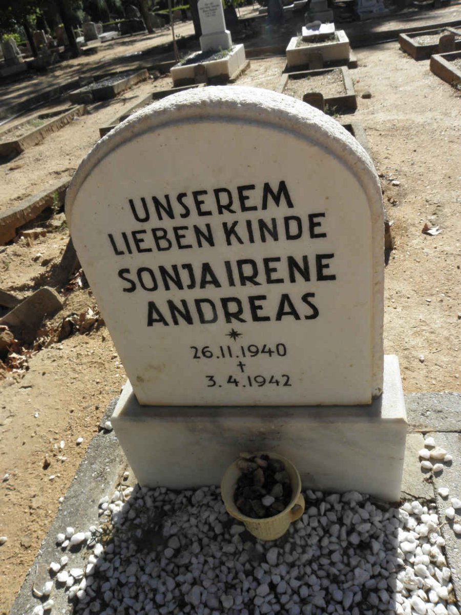 ANDREAS Sonja Irene 1940-1942