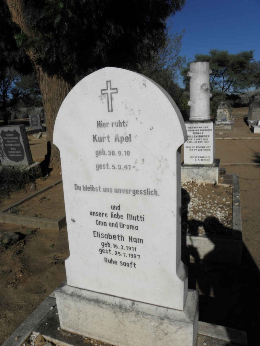 APEL Kurt 1910-1947 :: HAM Elisabeth 1911-1997