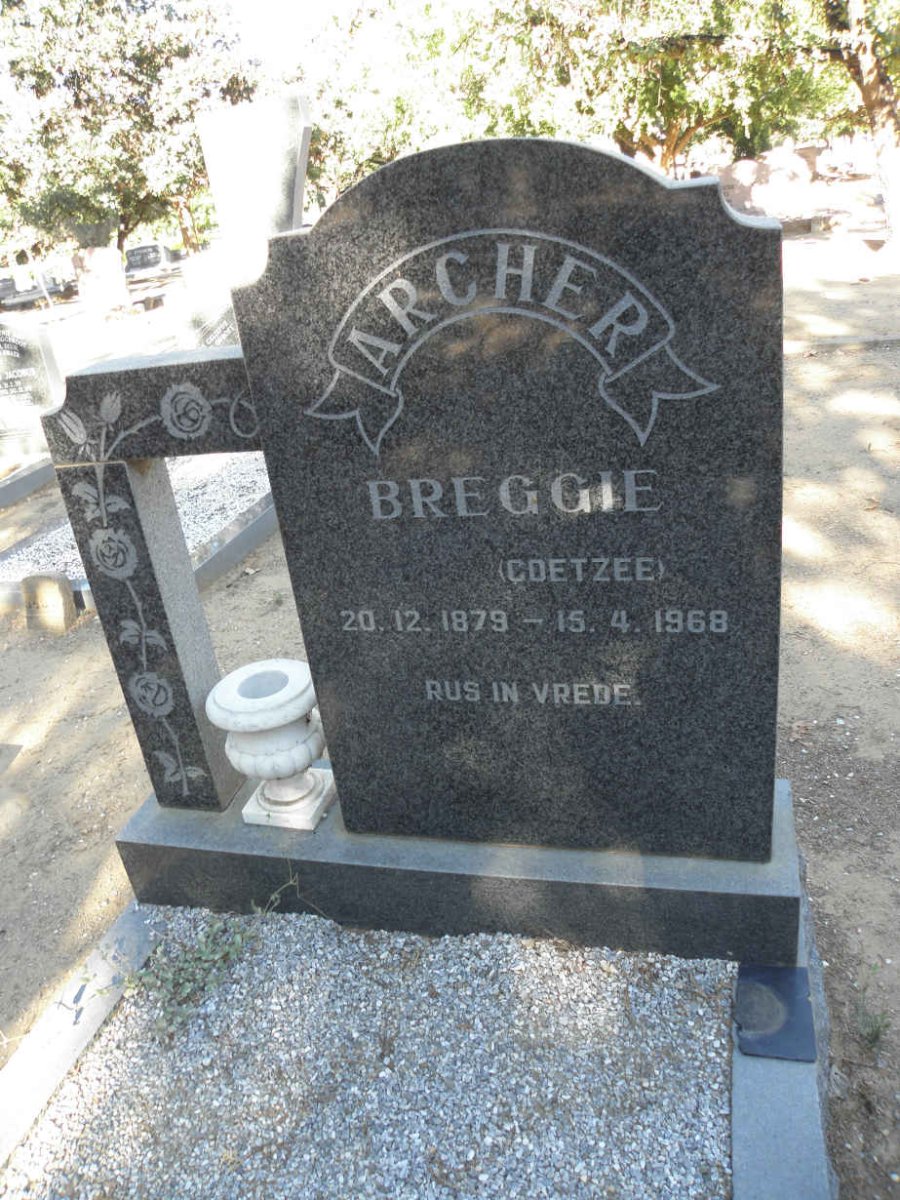 ARCHER Breggie nee COETZEE 1879-1968